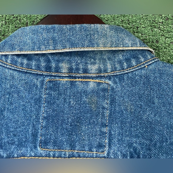 VTG 90’s American Beauties Denim Jean Clenched Waist Long Jacket Women’s Small - Picture 8 of 10